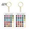 Outfit Color Reference 2Pcs Palette Keychain Pendant, Clear Acrylic Season Analysis Swatches Matching Tool Keychain, Card, Gifts for Fashion Lovers