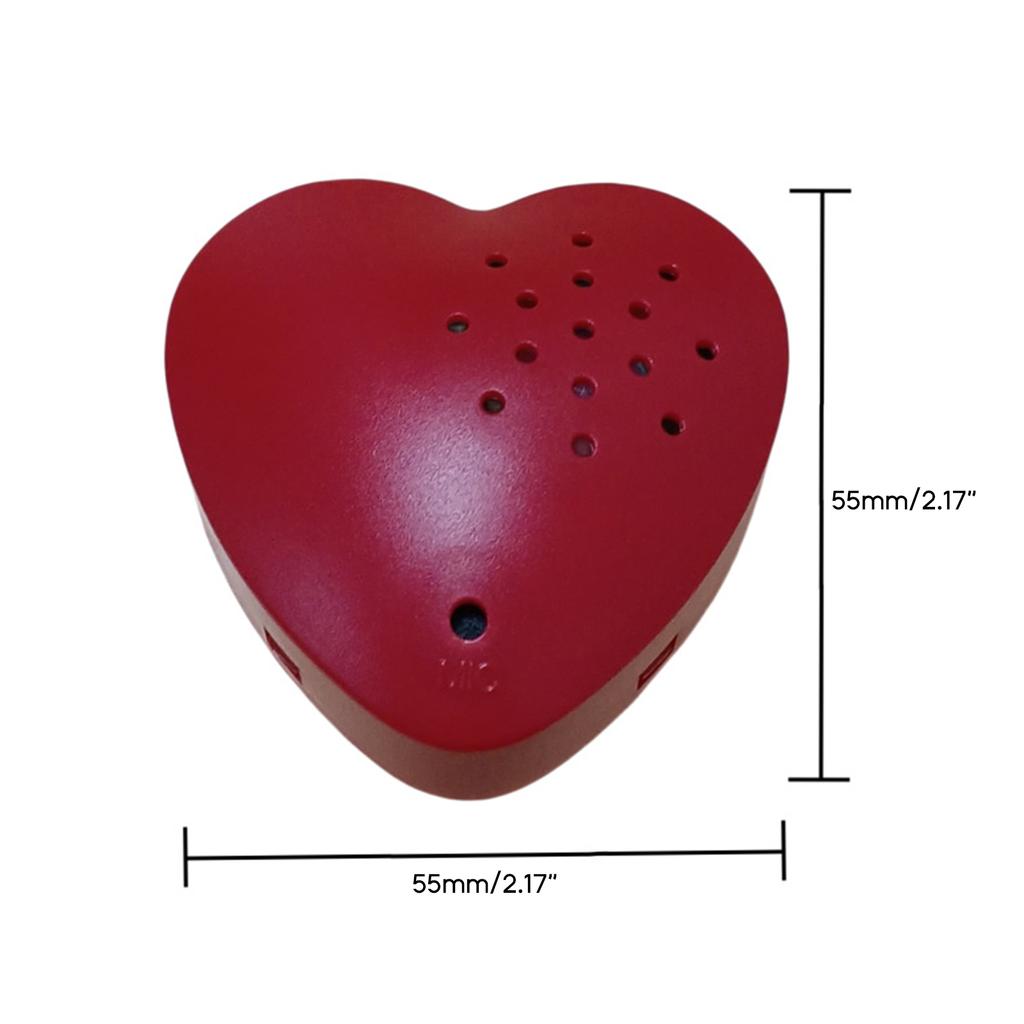 Portable Heart Shaped Voice Recorder for Stuffed Animal Recording Box for Plush Toy Easy To Use Press and Play Recorder