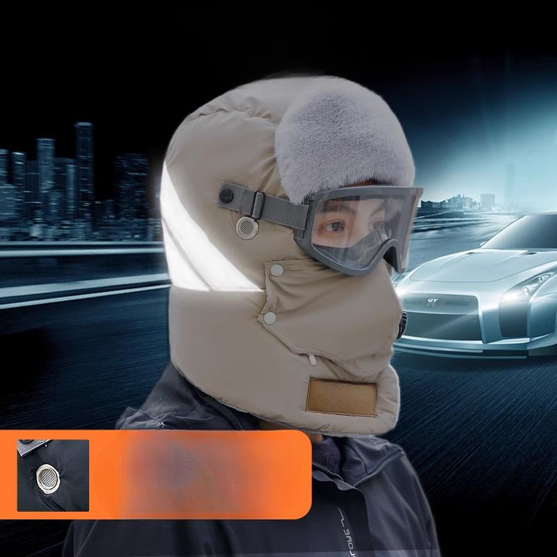 Winter Riding Hat Men's New Ski Hat Universal Windproof Ear Protection Face Mask Outdoor Thickened Lei Feng Hat Women