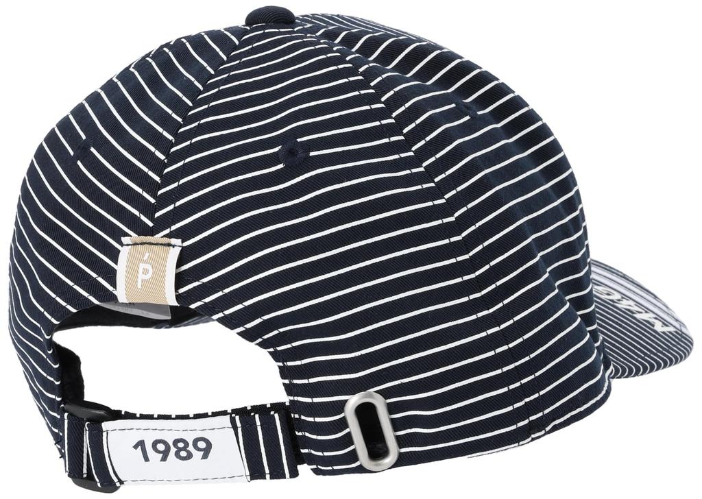 [PEARLY GATES] Unisex Cap (Striped Pattern, Adjustable Size)  Golf Hat  053-4187403 121Navy FR