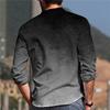 Spring and Autumn Gradual Change Long-sleeved Stand-collar Men's Casual Shirts
