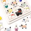 Lovely Ceramic Button Cartoon Ceramic Beads Cartoon Rabbit Puppy Button Beads DIY Jewelry Beads DIY Clothing Beads 1pc