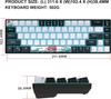 68 Keys 60% Mechanical Gaming Keyboard Hot Swappable Blue Switch Ice Blue Backlight Detachable USB-C Cable For Windows Mac Linux