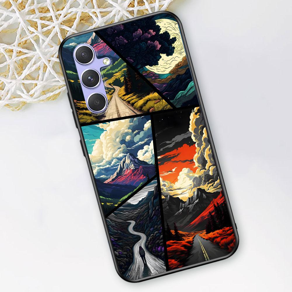 Landscape Mountain Case for Samsung Galaxy A51 A53 A54 A31 A52 A12 A13 A21s A22 A32 A11 A22 A33 A41 A52s A73 A14 TPU Phone Cover