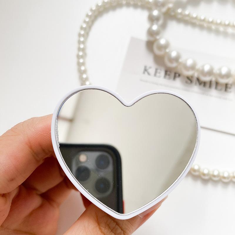 Paste Folding Air Cushion Mobile Phone Holder Creative Makeup Love Mirror Desktop Tablet Suitable For Lazy Bracket