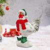 Christmas Animal Figurine Christmas Decor Decorative Arts Centerpiece Christmas Ornament Statue for Tabletop Festival Birthday