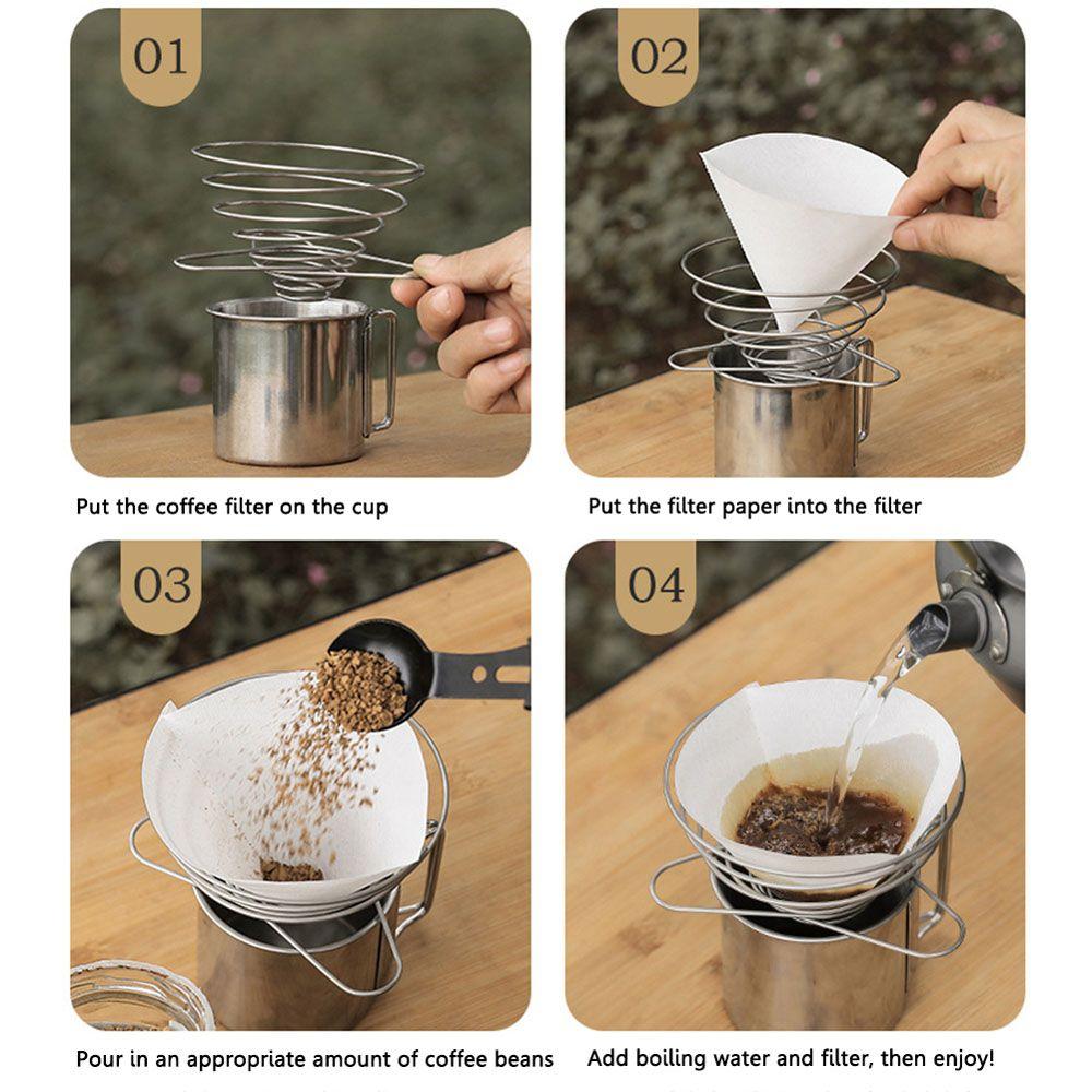 Camping Outdoor Tools Funnel Filter Cup Coffee Drip Rack Coffee Filter Holder Coffee Filter Cup