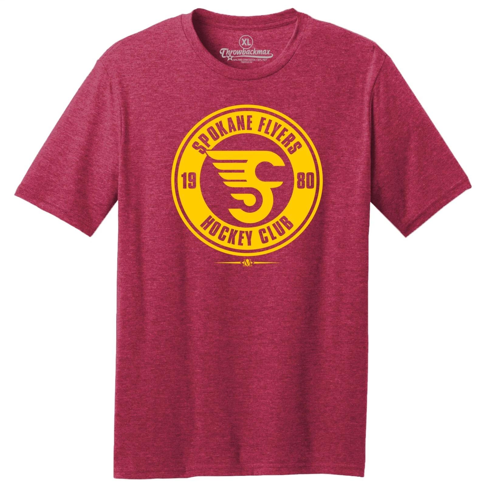 Spokane Flyers 1980 Hockey TRI-BLEND Tee Shirt - Spokane Chiefs L