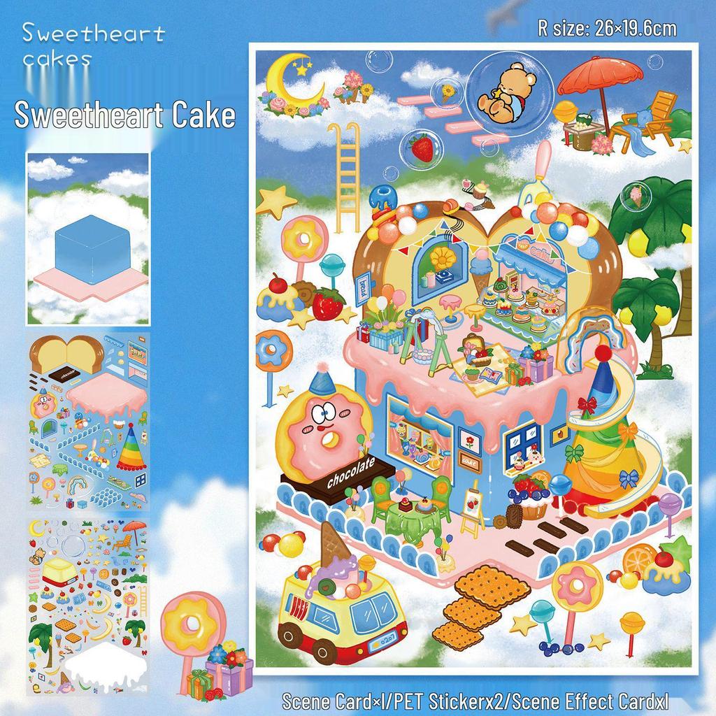 Yi Lan Landscaping Large 3D Stereo Miniature DIY Journal Stickers