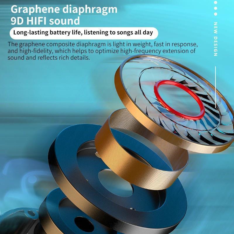 Bone Conduction Headphones Bluetooth Wireless Sports Earphone Waterproof Headset Stereo Hands-free with HD Microphone