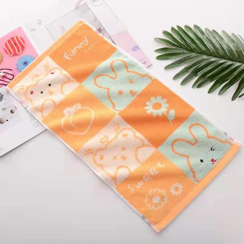 

1Pc 25x50cm Cotton Cartoon Bear Rabbit Absorbent Soft Home Bathroom Children Hand Face Towel 25x50cm