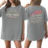Women's Casual Printed Round Neck Pullover Short Sleeve Top