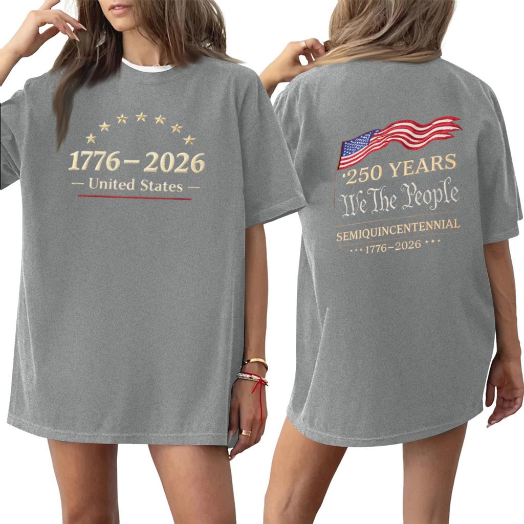 Women's Casual Printed Round Neck Pullover Short Sleeve Top