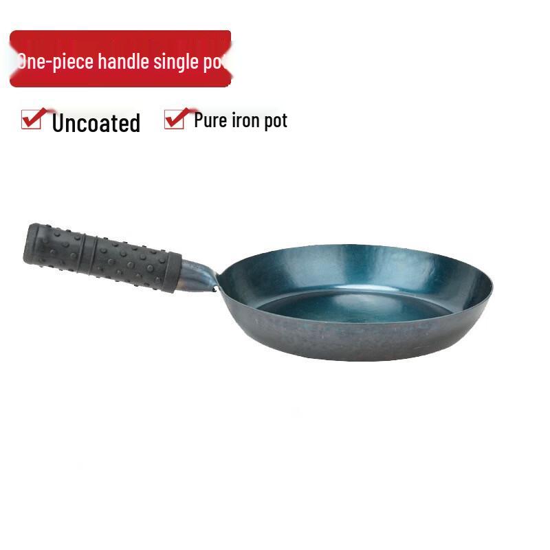 Zhishi 30cm Handmade Flat-Bottom Iron Wok