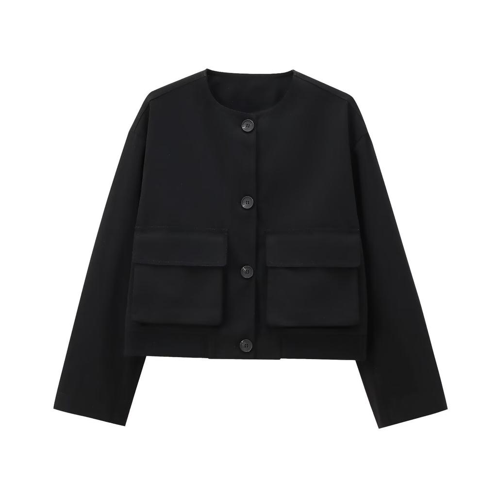 European and American Style, New Women's Clothing, Fashionable, Versatile, Cross-border Pocket Accessories, Bomber Jacket