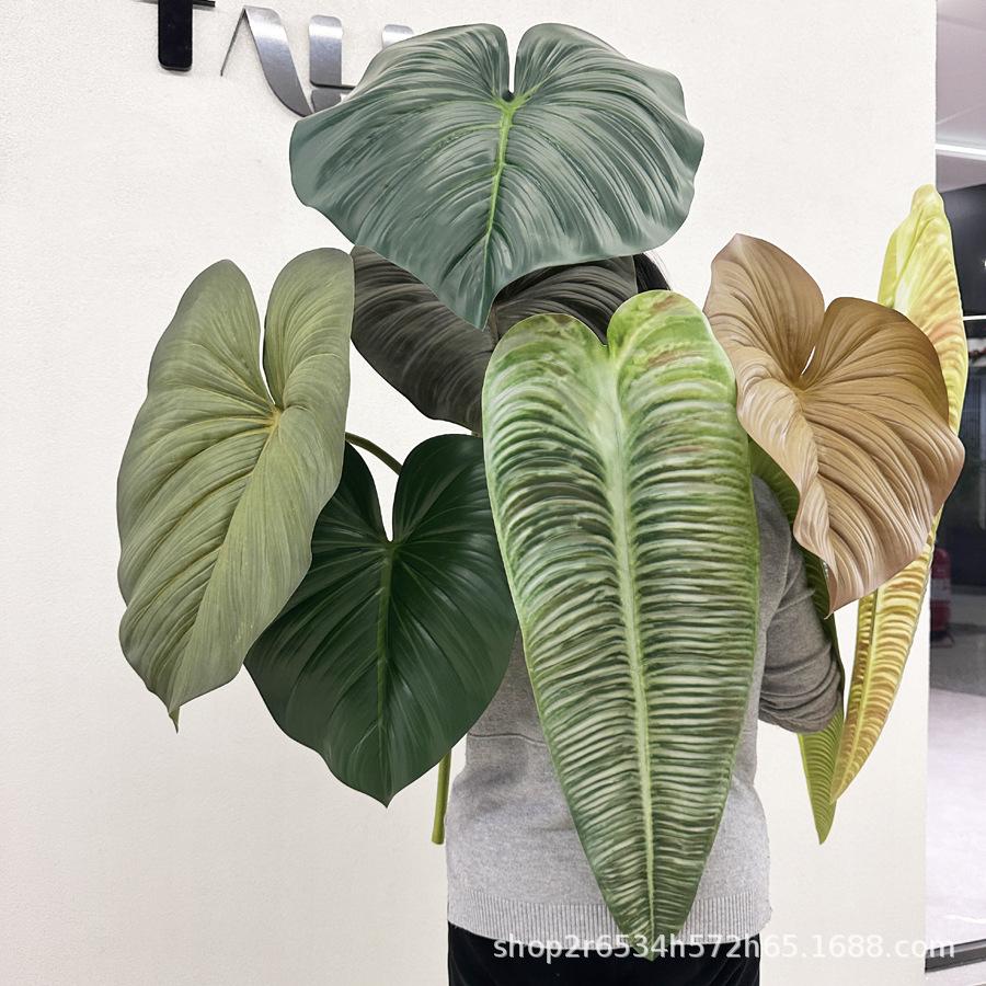 Pothos Leaf Artificial Taro Stem: Large Indoor Decoration for Landscaping and Film Sets