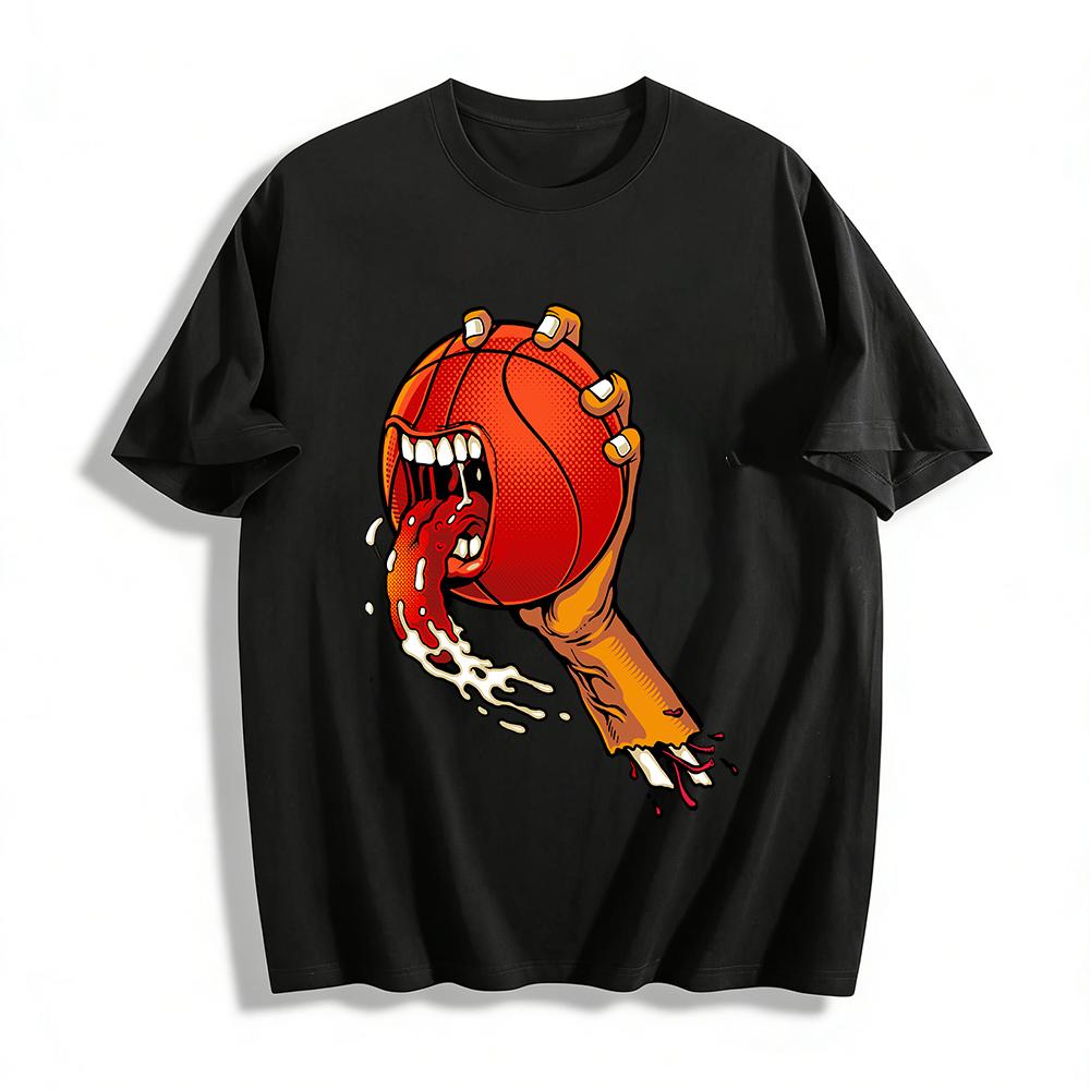 Crazy Basketball Graphic Tee Street Cool Sporty Style Unique Top Pure cotton T-shirt XXS