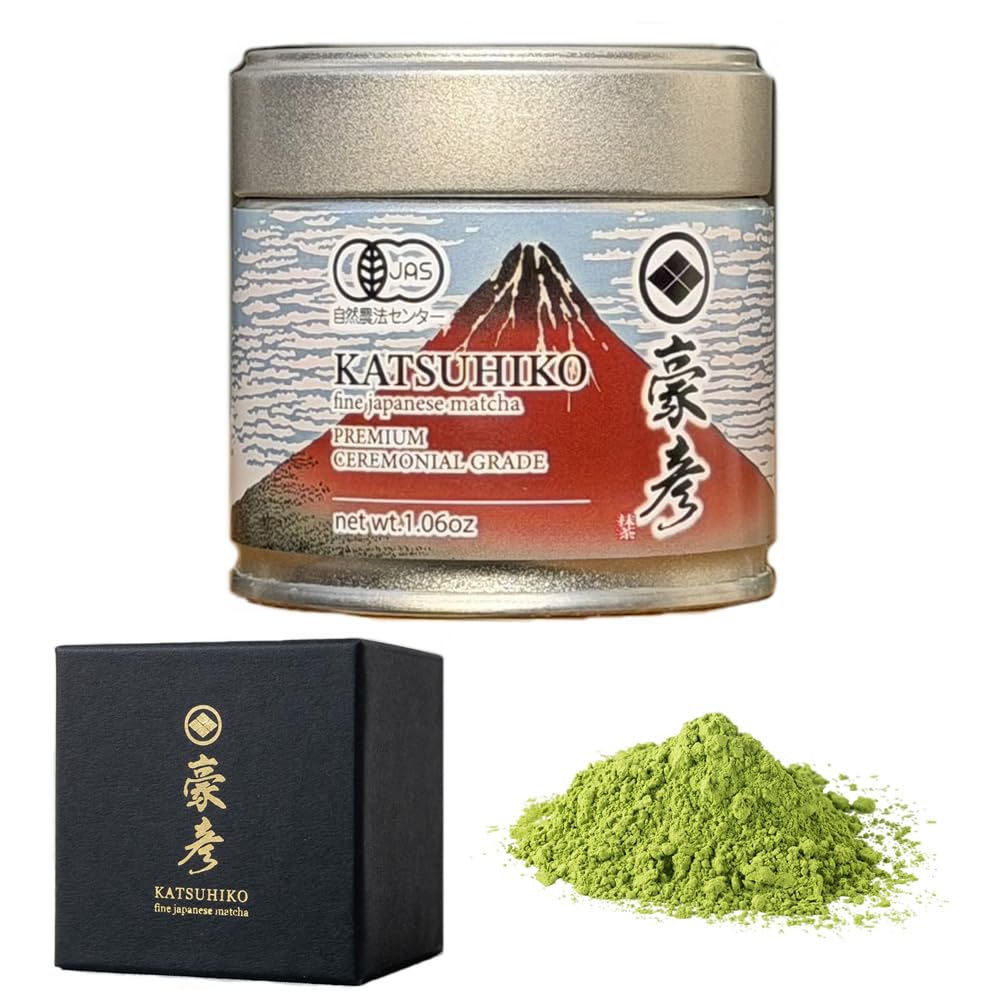 carefully selected organic matcha from a Kyoto tea master founded in 30g Red Fuji Rare ceremony organic JAS certified thick Japanese Perfect for tea