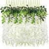 12pcs Long Branches Simulated Wisteria Hanging Trailing Flower String Silk Flower  Garland Display