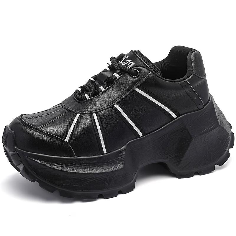 

Fashion Spring Autumn Thick soled Retro Sneakers Women s Genuine Leather Non tiring Foot Travel Shoes Sports Leisure Women s Shoes 35