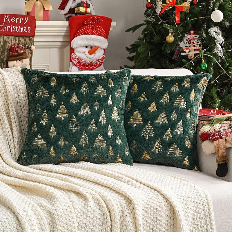 Christmas Pillow Shu Cotton Embroidered Pillow Case Living Room Sofa Snowflake Cushion Pillow Case