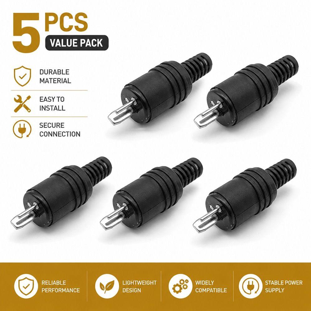 5Pcs No Soldering Needed Speaker Connector Screw Terminal Power Plug Loudspeaker Equipment Use