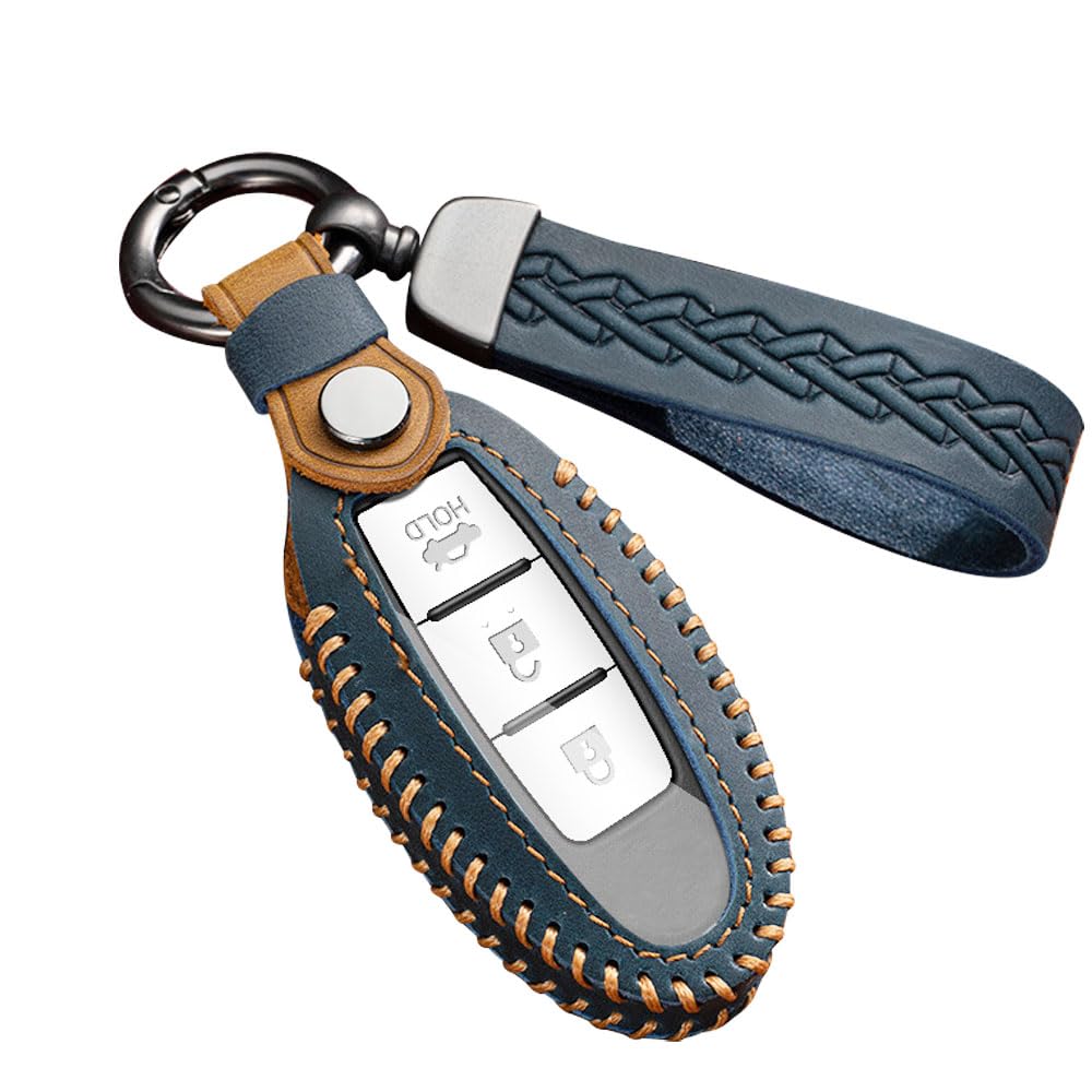 

Чехол для смарт-ключа HIHO MALL, Чехол для пульта управления автомобиля, Совместим с автомобилями Nissan, Кнопочное управление, Защита всего корпуса, Защита от царапин, синий синий