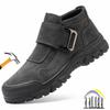 Anti Spark Welding Shoes for Welder Anti Scalding Suede Safety Shoes for Work Anti Smashing  Anti Puncture Working Shoes for Men