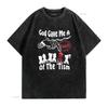 Funny Autism Appreciation God Gave Me A Touch Of The Tism T Shirt Vintage Washed Comfortable Casual Slightly Homme Streetwear