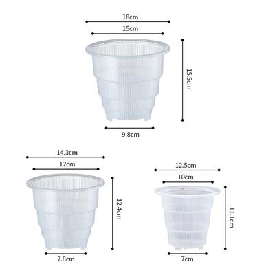 Indoor Flower Orchid Transparent Root Control Pot Gardening Plastic Container Planter Home Gardening Decoration