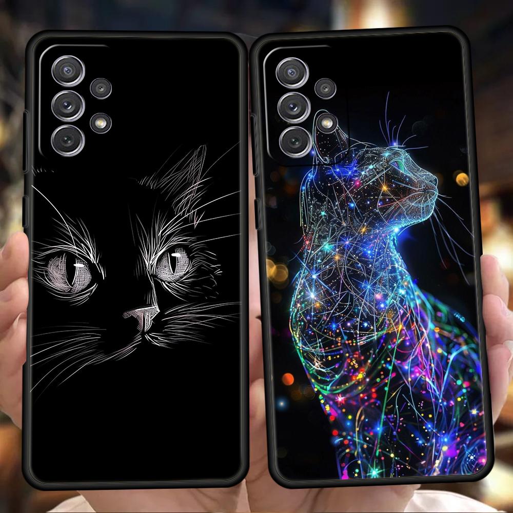 Proud Cat Phone Case for Samsung Galaxy A13 A15 A22 A23 A25 A31 A32 A33 A35 A41 A51 A52 A53 A55 Soft TPU 5G Shell Fundas Capas