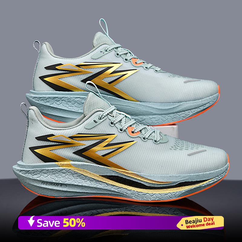 

Marathon Carbon Plate Air Cushion Чоловічі спортивні кросівки для бігу Дихаючі легкі жіночі зручні спортивні нековзні кросівки 45 фіолетовий