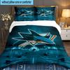 Shark City Lights 3-delige beddengoedset, Ideaal voor 1 dekbedovertrek En 2 kussenslopen Perfect voor cadeau voor fan, Ideaal voor Slaapkamer, Studentenkamer