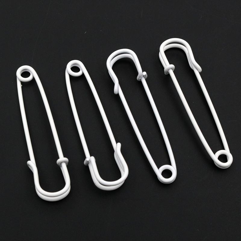 

10pcs 50x16mm Safety Pins Brooch Metal Sewing Pins Clothes Pins with 3/5 Loops for Tags DIY Crafts Jewelry Making Findings