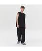 Keoseuuteommellou Black Woven Sleeveless T-Shirt Cwtam26611Bkx