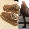 Thick-soled Snow Boots Women's Fur Integrated 2025 New Winter Velvet Bread Shoes Short Tube Heightening Northeast Cotton Shoes