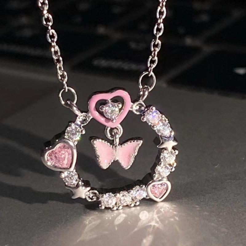 [No. 1] Necklace Sweet love collarbone chain Niche high-end necklace Student bow simple