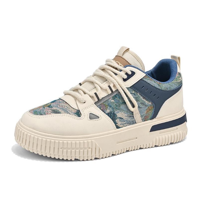 Men's shoes 2024 spring new breathable low-top student board shoes Korean version versatile casual men's sports little white tide shoes