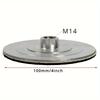 4" M14 Aluminum Backing Plate – for Hook-and-Loop Polishing Pads, Low-Speed Grinders Only