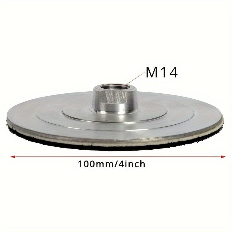 4" M14 Aluminum Backing Plate – for Hook-and-Loop Polishing Pads, Low-Speed Grinders Only