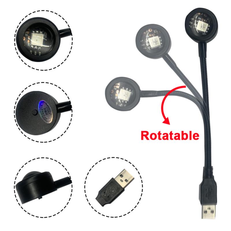 Nový! 5v 1w LED lampa s lampou na západ slunce Přenosný barevný flexibilní nastavitelný pozadí s osvětlením atmosféry