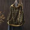 Johnature Women Vintage Print Floral Hooded Sweaters Pullover Pockets Autumn Casual Terry Long Sleeve Female Sweaters