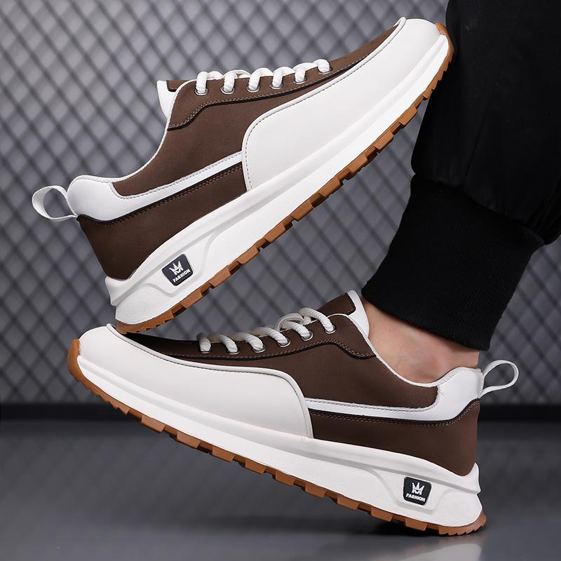 2026 Spring and Autumn New Men's Sports Style Casual Shoes, Youth Versatile Thick Soled White Shoes