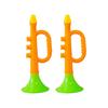 2Pcs Kids Trumpet Toys Simulated Music Enlightenment Hand-eye Coordination Cheer Preschool Learning Trumpet Toys Kindergarten Toys