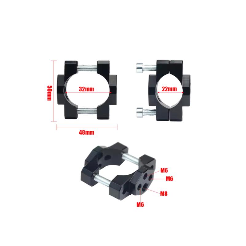 Motorcycle Stent Bracket 22-32Mm/22-42Mm/22-54Mm Multifunction Holder Handle Fixed Bumper Headlight Light Clamp Moto Accessories