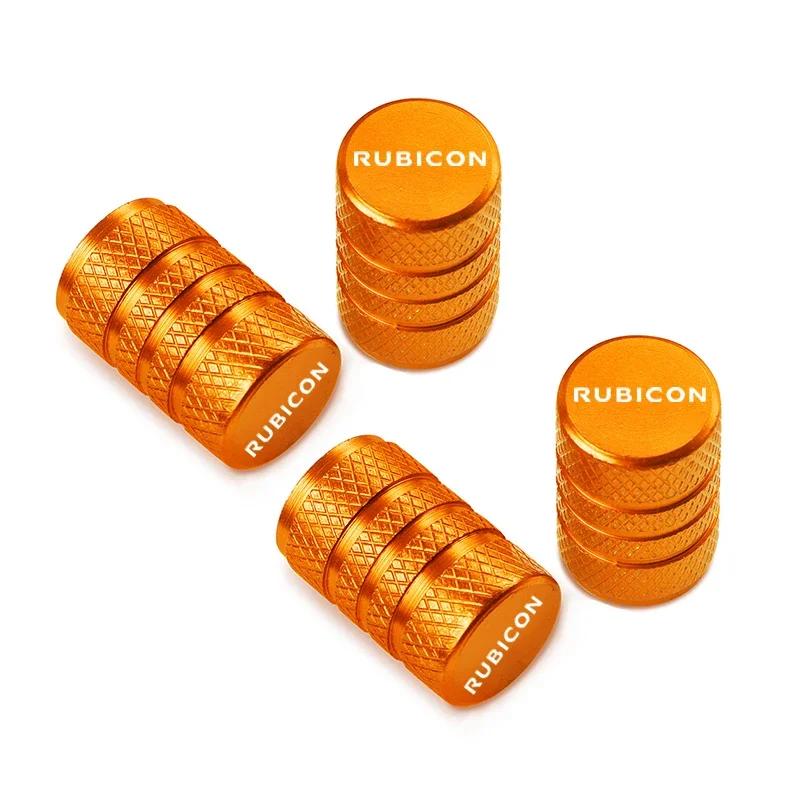 For Jeep Rubicon 4pcs Car Wheel Tire Valve Caps Tyre Stem Covers Airdust Waterproof Accessories