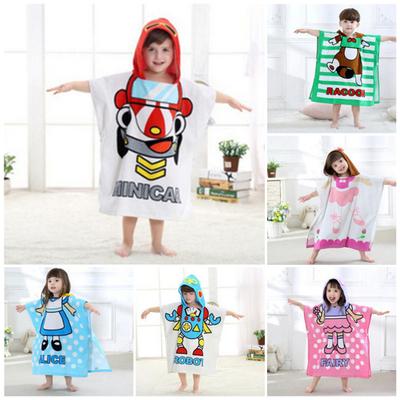 Kinder Badetuch Cartoon Druck Kinder Beadch Mit Kapuze Bad Wrap Poncho Schnell trocknend Super Saugfähigen Schwimmen