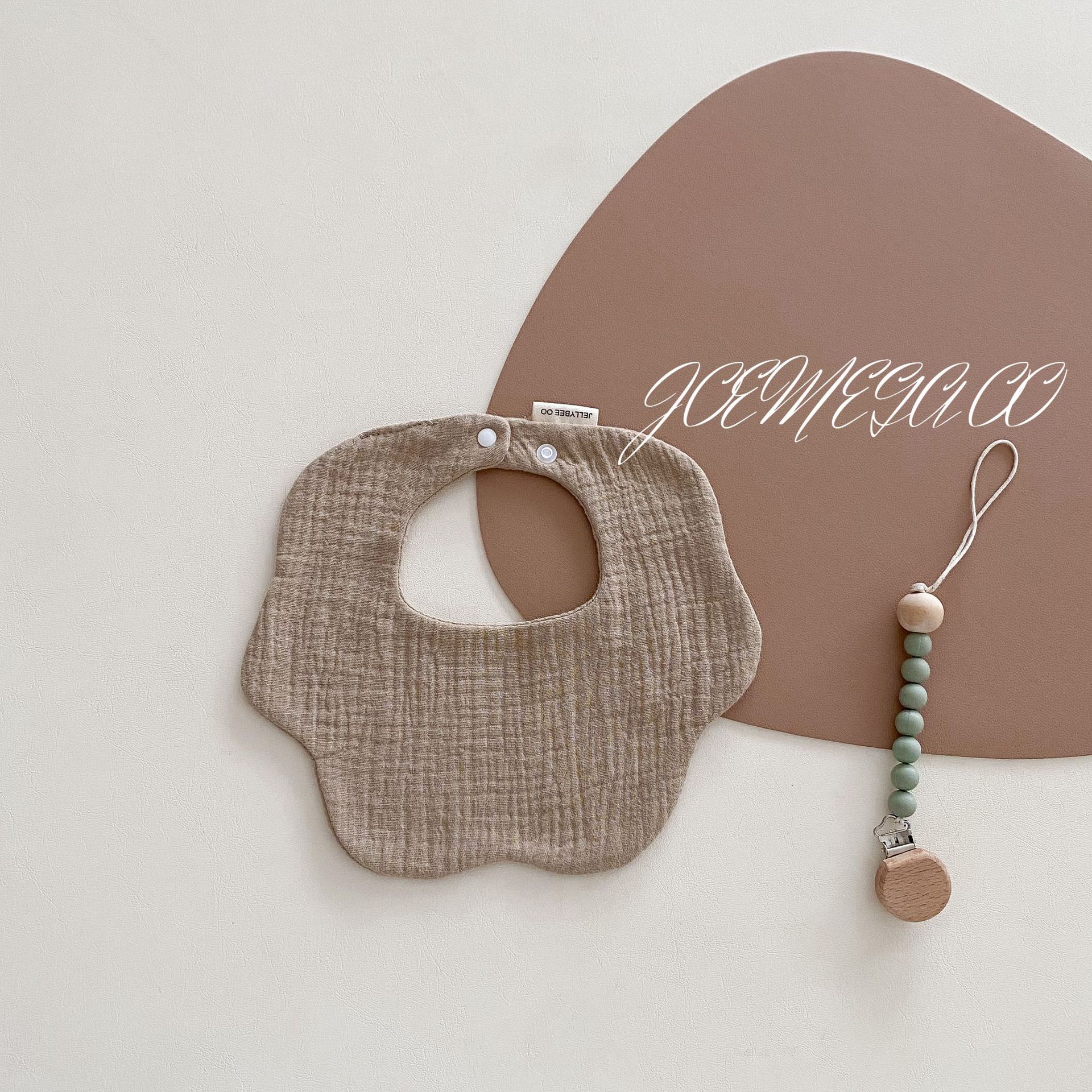 

Скандинавский стиль, Однотонный, Лепесток, Детский слюнявчик, Новорожденный, Слюнявчик, Пряжа из чистого хлопка, Шесть слоев, Детский слюнявчик Ин