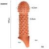 Reusable condom for sexual pleasure hard rough Big 3D Dottet Ribs condom Penis Sleeve Extender for Men Delay Ejaculation