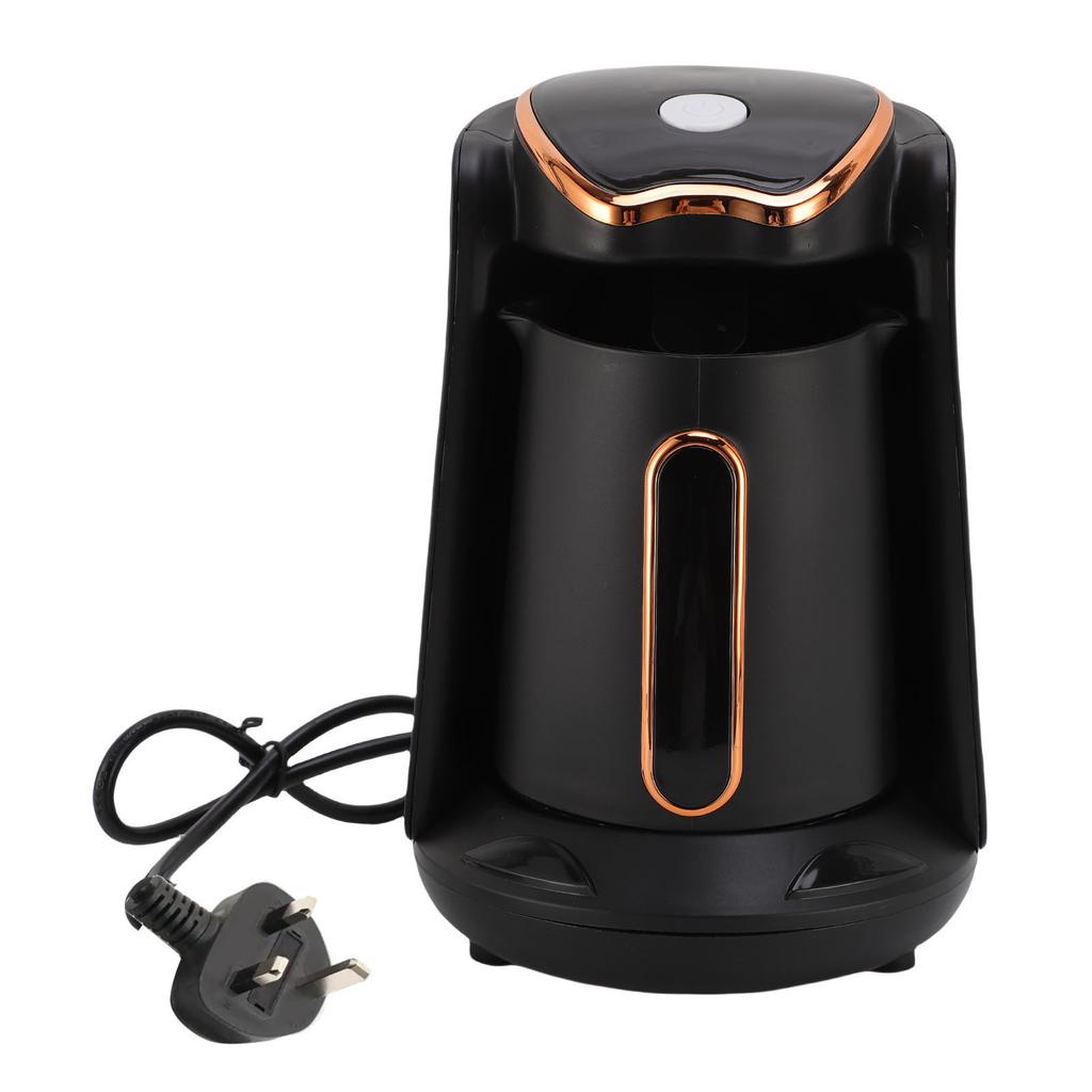 Türkischer Kaffeekocher 600W 4 Tassen Überlaufschutz Trockengehschutz Tragbare türkische Kaffeemaschine für Zuhause UK Stecker 220V